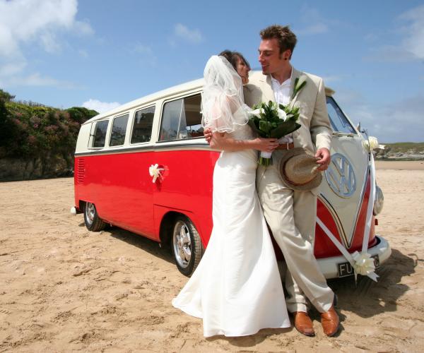 Wedding cars for the The Scarlett Hotel in Mawgan Porth