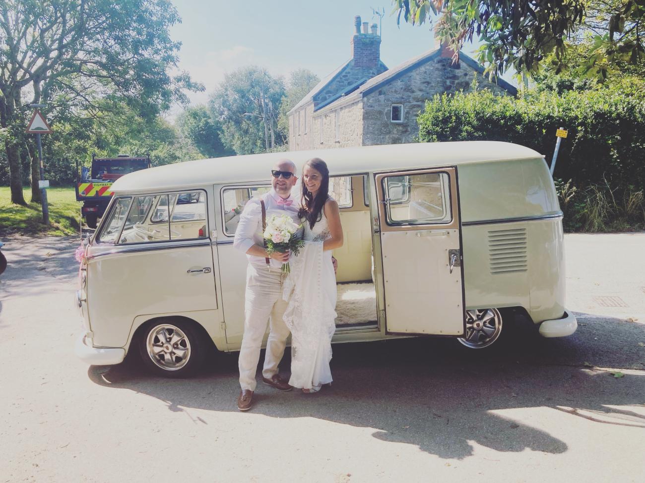 Juliet wedding camper in Cornwall