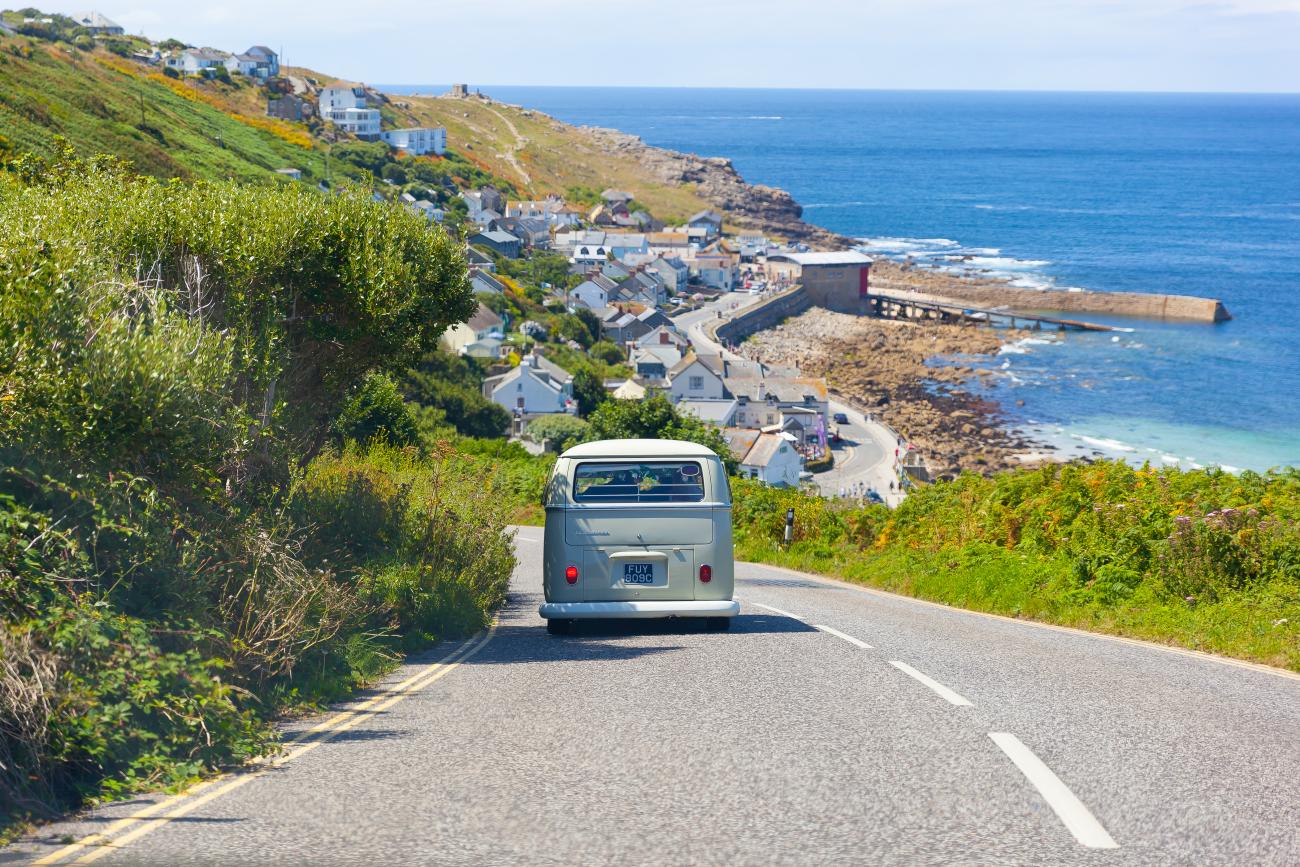 Stunning VW camper on the coast